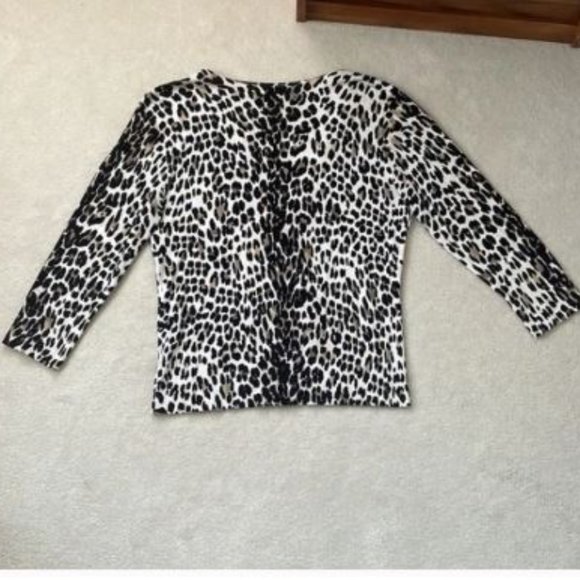 Leopard Print Button-Front Cardigan - Picture 4 of 12
